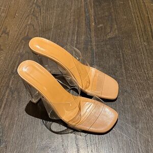 Transparent Tan Women's Heels